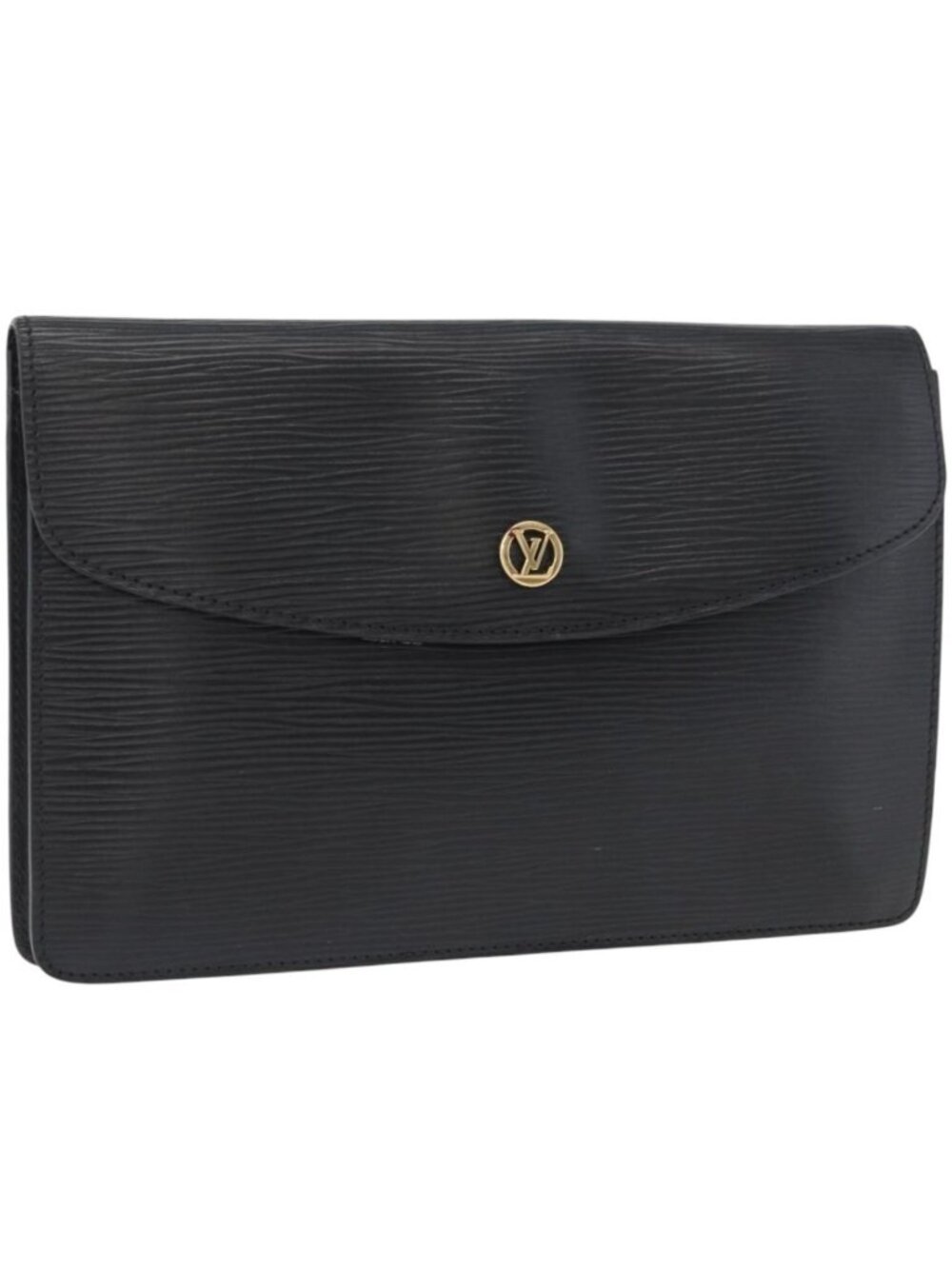 LOUIS VUITTON Epi Montaigne 23 Clutch Bag Black M52662